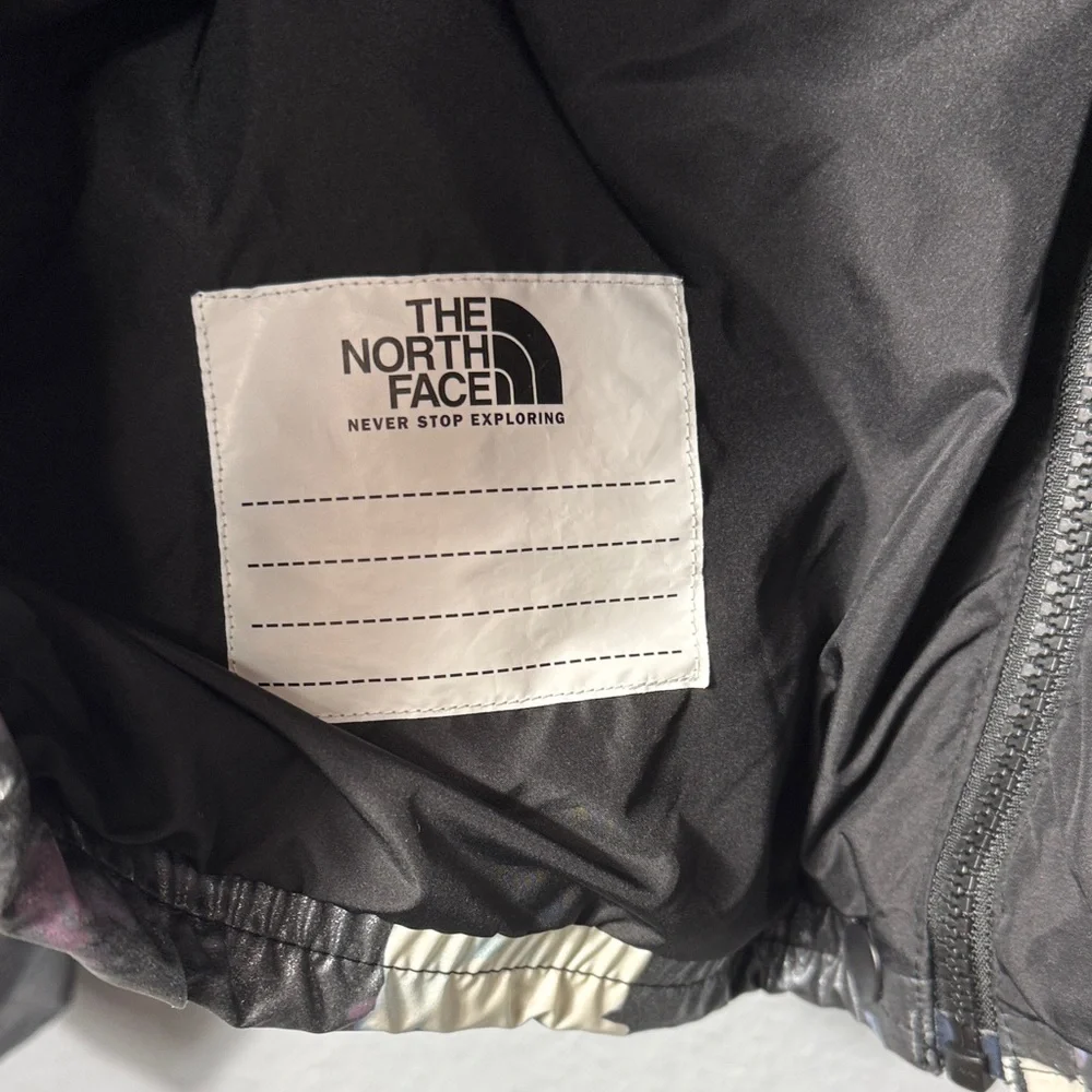 The North Face Girl Down Floral Puff Jacket with Hood
